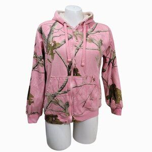 RealTree Hooded Coat Jacket Pink Camo M